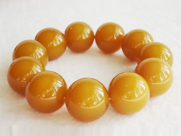 Amber bracelets_ color is beeswax